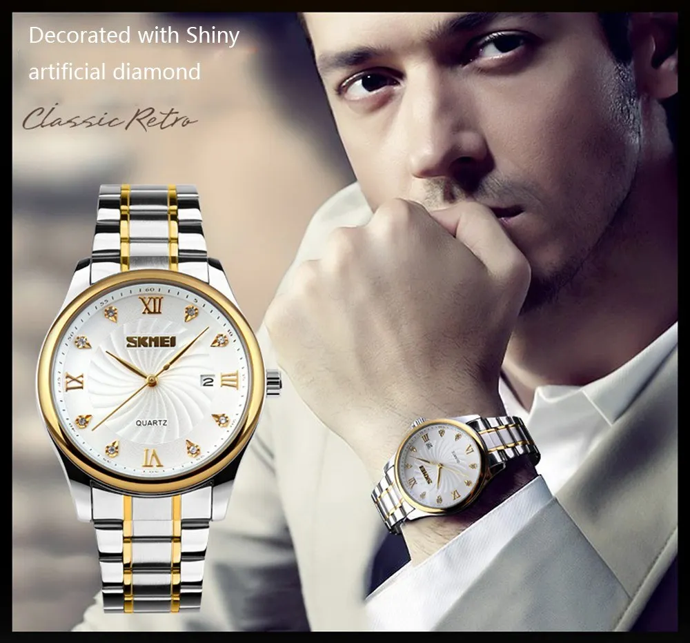 

Men Women Brand Quartz Stainless Steel Watch Drop shipping