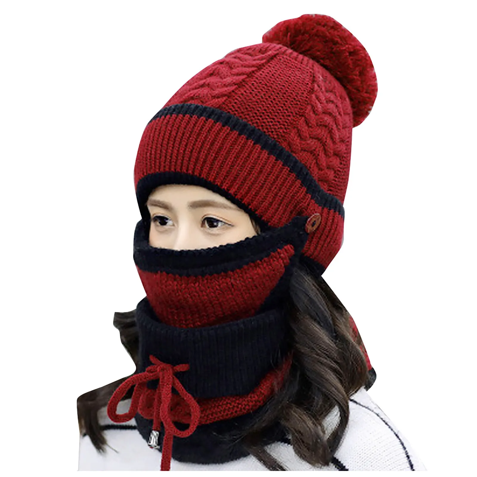 

Трикотажные облегающие шапки в рубчик для взрослых с пуговицами, ветрозащитная шапка для езды на велосипеде, лыжах, мужская и женская шапка,...