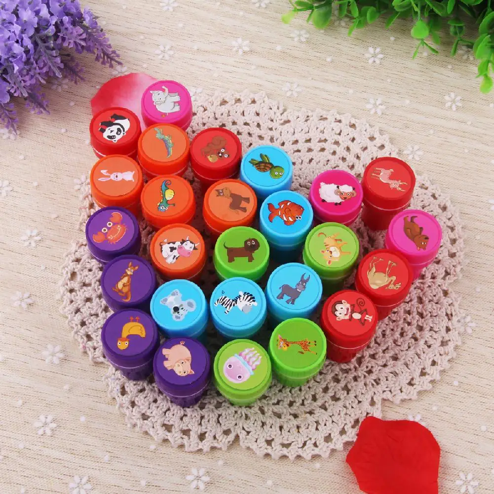 Нет 26 шт./компл. комплект резиновых штампов дети забавные пластиковые