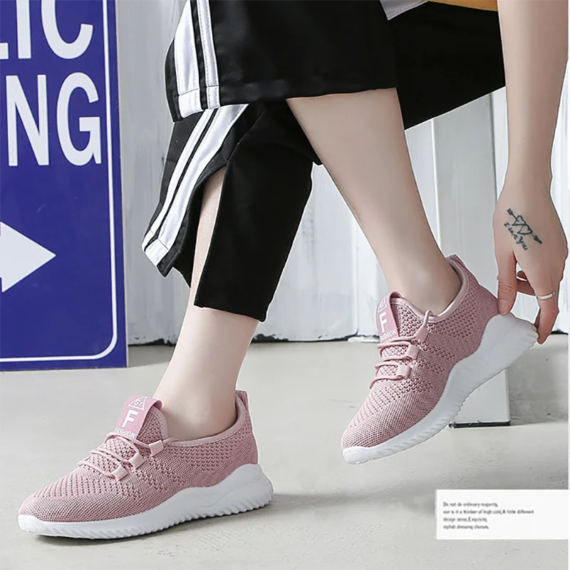 

2020 Brand Design Autumn New Style Flying Mesh Wholesale Price Female Trainers Fashion Breathable Casual Running Shoe for Woman