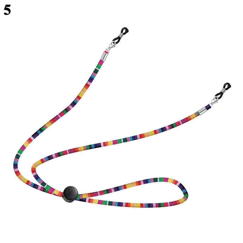 

5Pcs Colorful Cotton Cloth Sunglasses Strap Eyeglass Chain Reading Glasses Chain String Holder Neck Cord Eyewear Glass Necklace