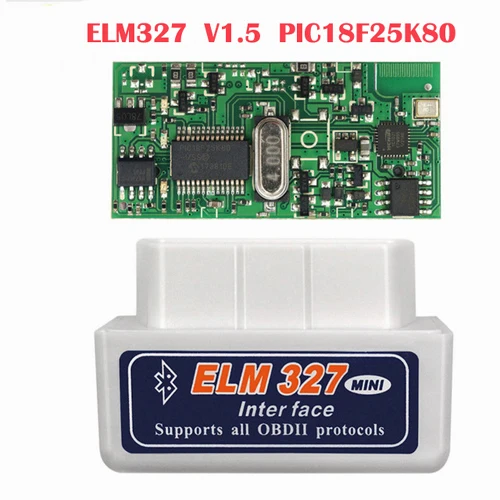 ELM327 V1.5 white Obd2 сканер Mini elm327 Bluetooth V2.1/V1.5 OBD2 автомобильный диагностический инструмент ELM 327 Bluetooth для Android/Symbian для OBDII протокол - Цвет: ELM327 V1.5 white