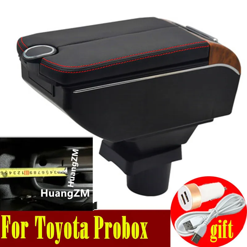Для Toyota Probox подлокотник коробка двойные двери открыть 7USB центр консоль для