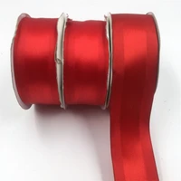 38mm wired edge red satin ribbon with grosgrain edges for birthday decoration chirstmas gift diy wrapping 25yards 1 12 n2145