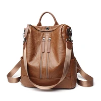 genuine leather cute women backpacks purses fashion travel bagpack bookbag female back pack large laptop for ladies