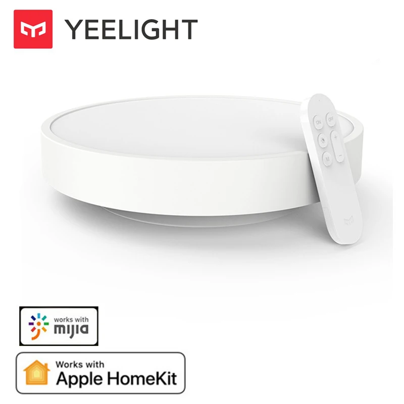 

Умная потолочная Светодиодная лампа Yeelight, беспроводной светильник с затемнением, защита от пыли, для гостиной, Google Home, Apple HomeKit