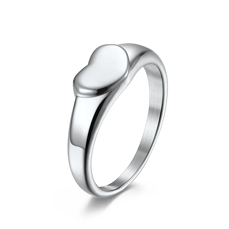 

Love Heart Stainless Steel Couple Rings for Women Wedding Rings 2022 Trend Matching Finger Rings Rose Gold Plated Korean Jewelry