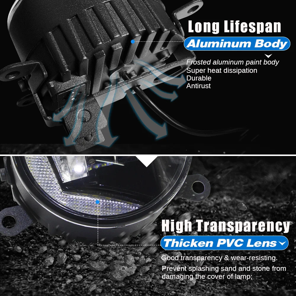 Buildreamen2 автомобиля H11 светодиодный проектор туман светильник + дневные ходовые