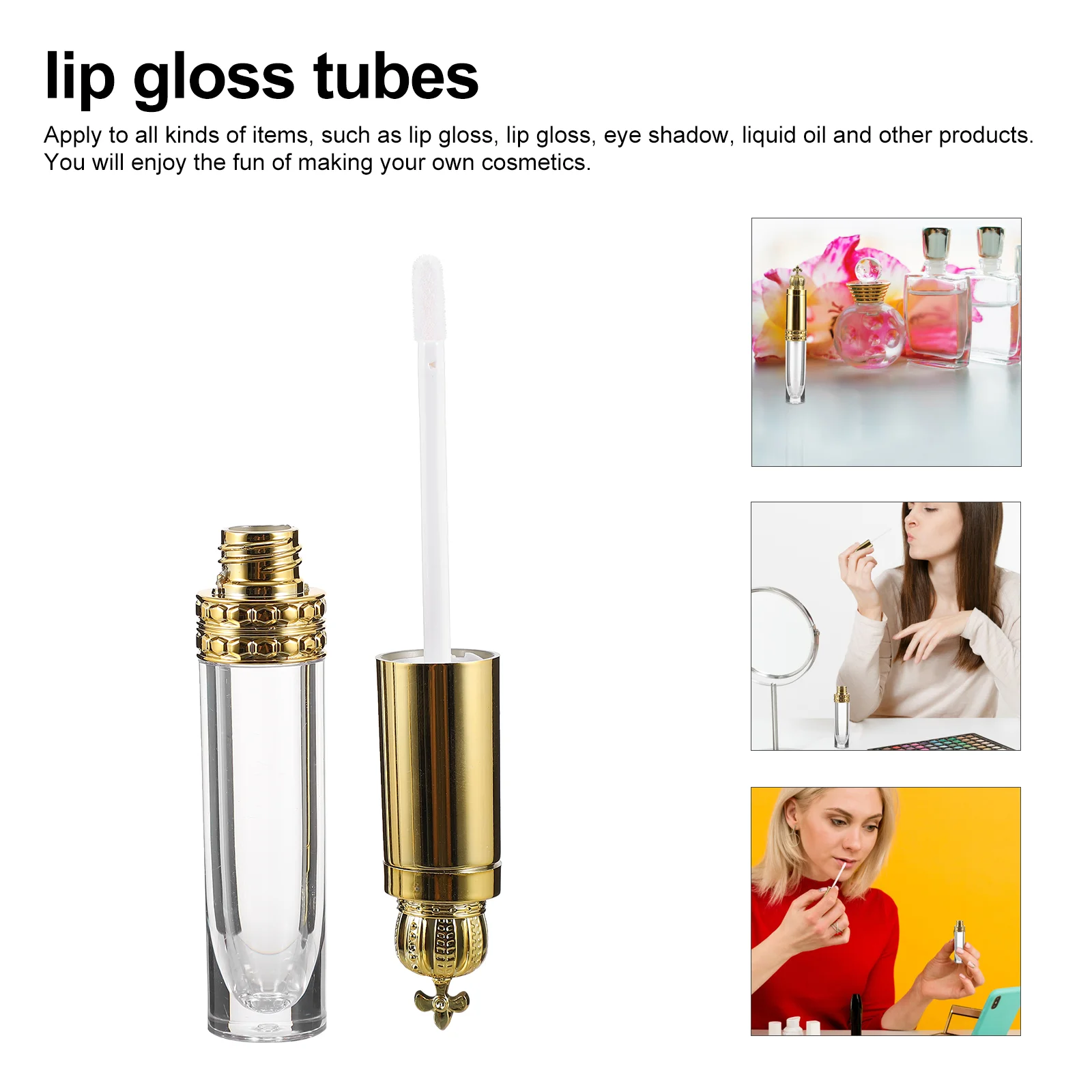 16pcs 8ml Lip Gloss Bottles Novelty Empty Containers Oil | Красота и здоровье