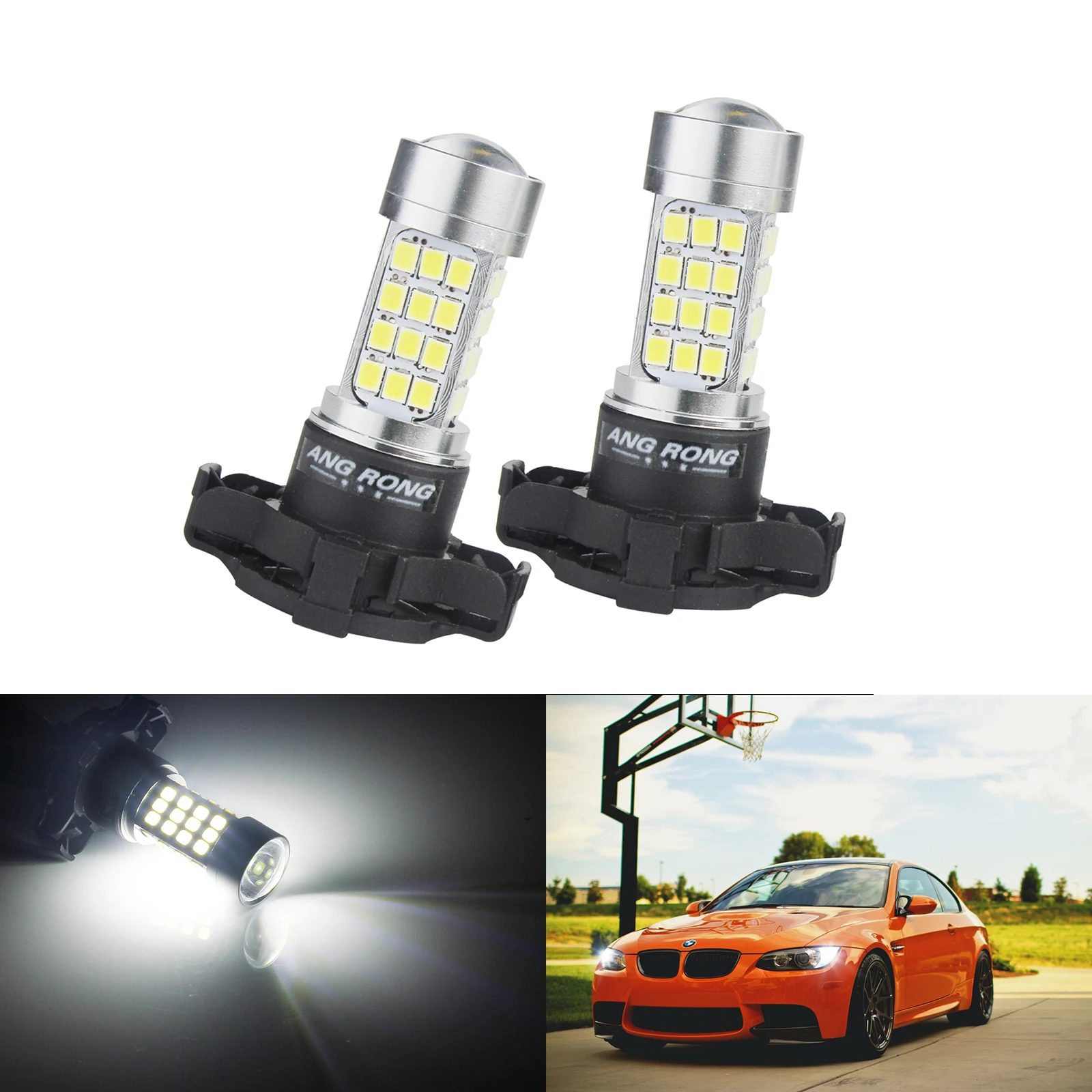 ANGRONG 2x PY24W PSY24W 5200 45 SMD Светодиодный Боковой индикатор поворота