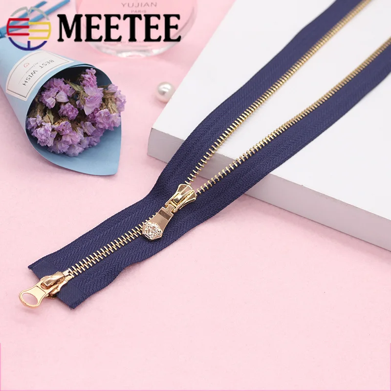 Meetee 5 #85-120 см двойной ползунок металлическая молния для одежды пальто куртки
