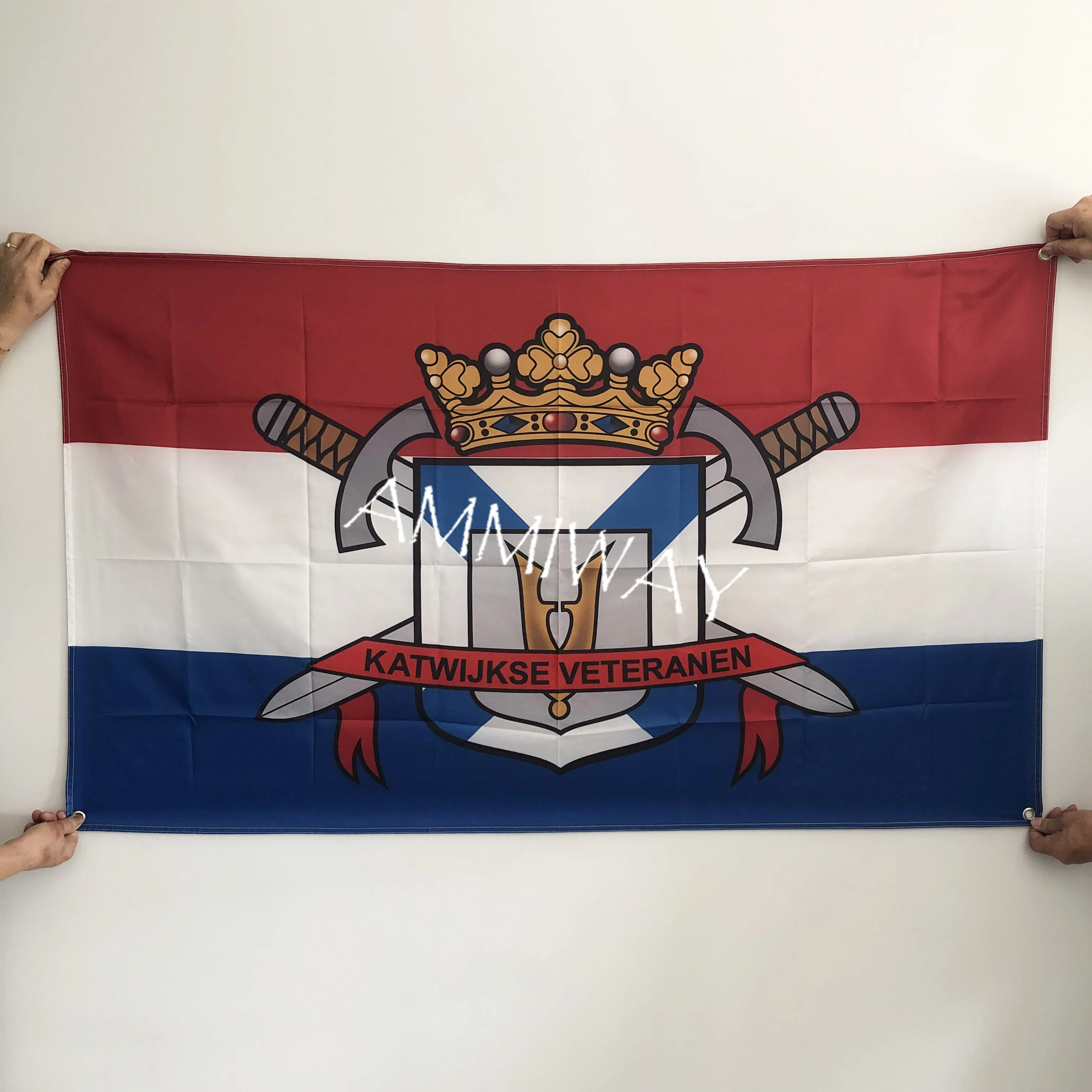 Двусторонний печатный логотип AMMIWAY любого размера флаги и баннеры с крышкой вала