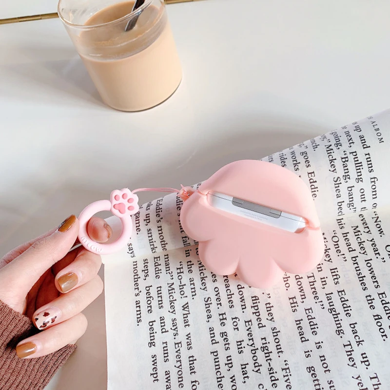 Чехол для беспроводных наушников Apple AirPods Pro силиконовый чехол с милым котом