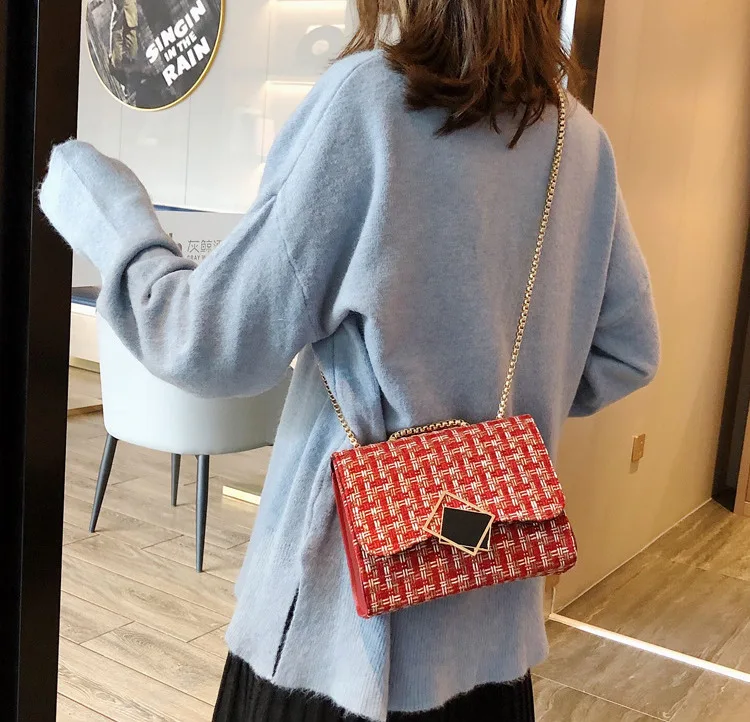 

New Fashion Women Handbag Quilted Chain Bag Leather Shoulder Crossbody Handbag Messenger Purse Waist Pack