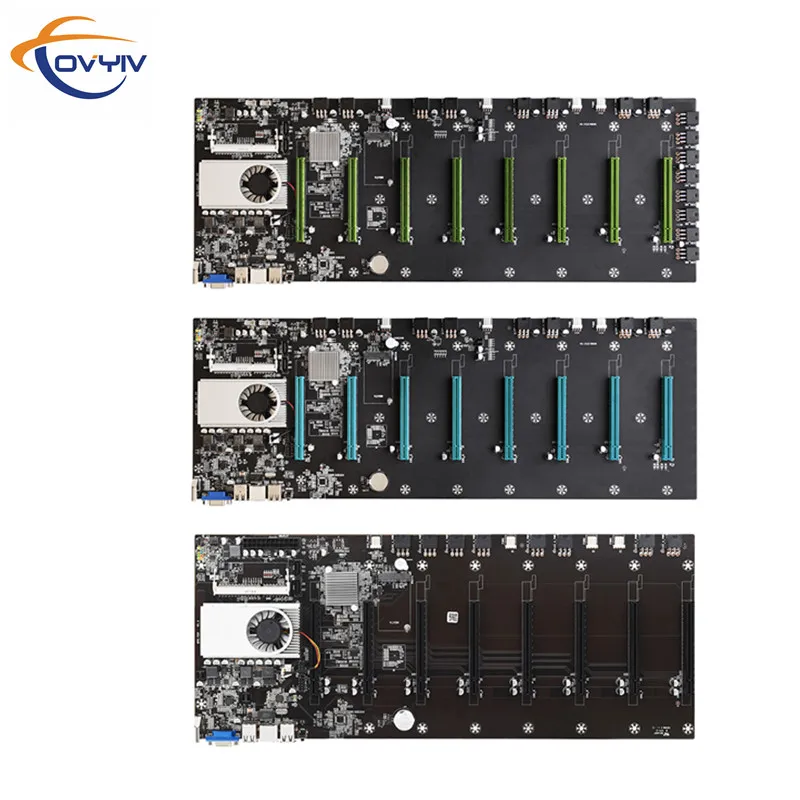 Материнская плата для майнинга COVYIV BTC-T37/BTC-S37/BTC-D37 материнская фермы 8 GPU PCIE 16X DDR3 с