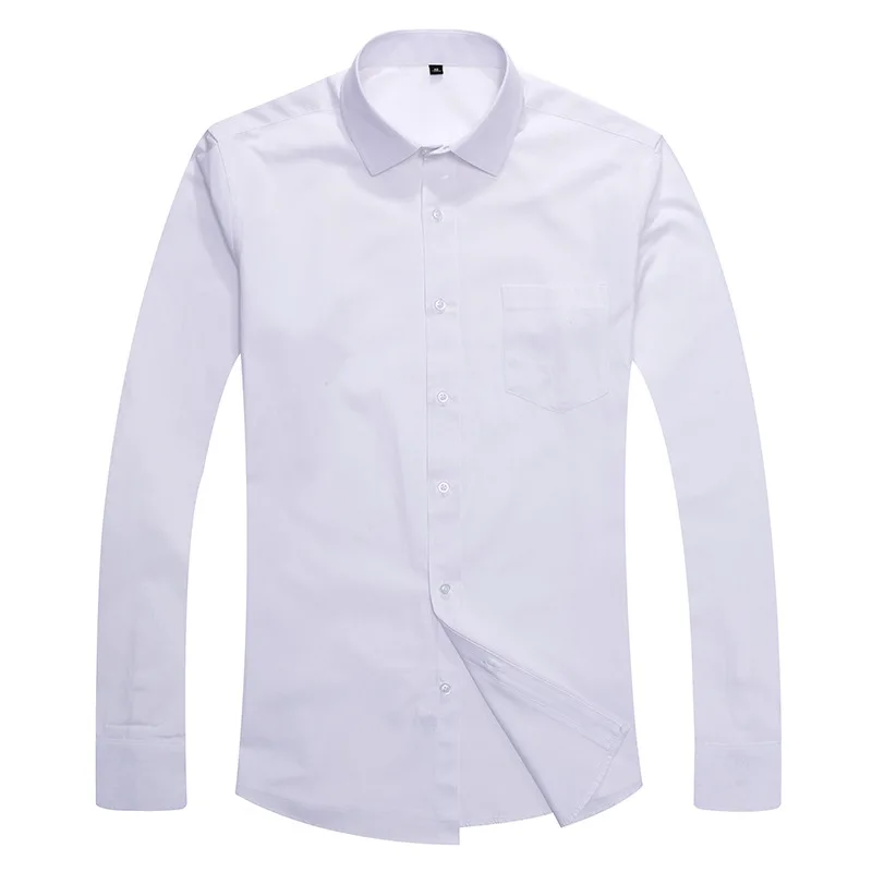 

Business Formal White Shirt Men Long Sleeve Lapel Chemise Homme High Quality Brand Mens Shirts Casual Slim Fit Camisa Masculina