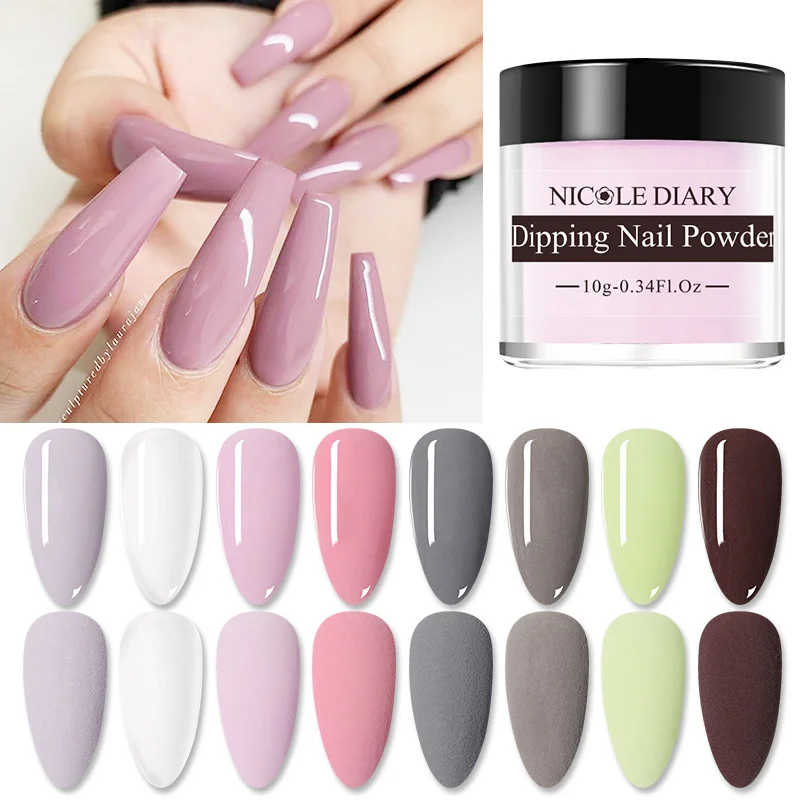 

NICOLE DIARY Nail Glitter Dipping Powder Shiny Pigment Dust Laser Sugar Nail Art Sequins Glitters Decorations