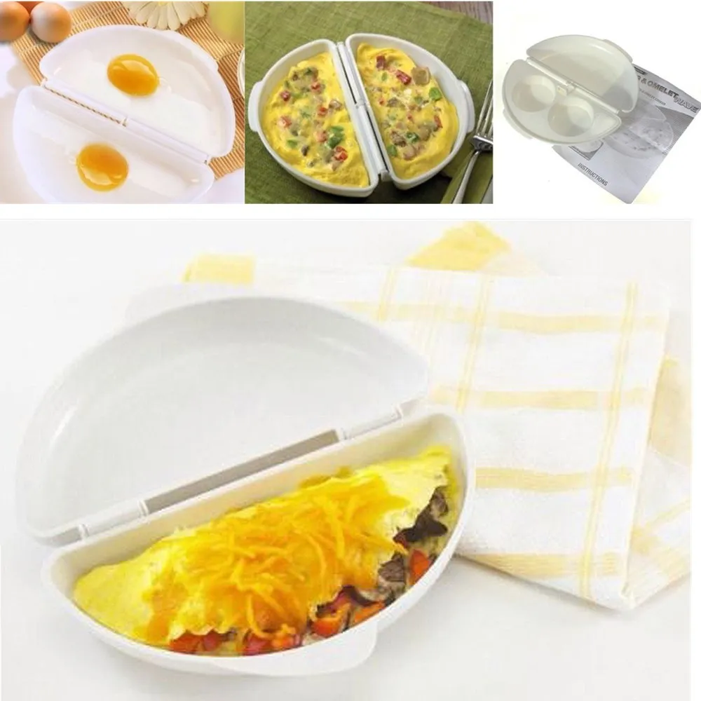 

1pcs Best Sale Hign Quality Useful Two Eggs Microwave Omelet Cooker Pan Microweavable Cooker Omelette Eggs Steamer Home Kitchen