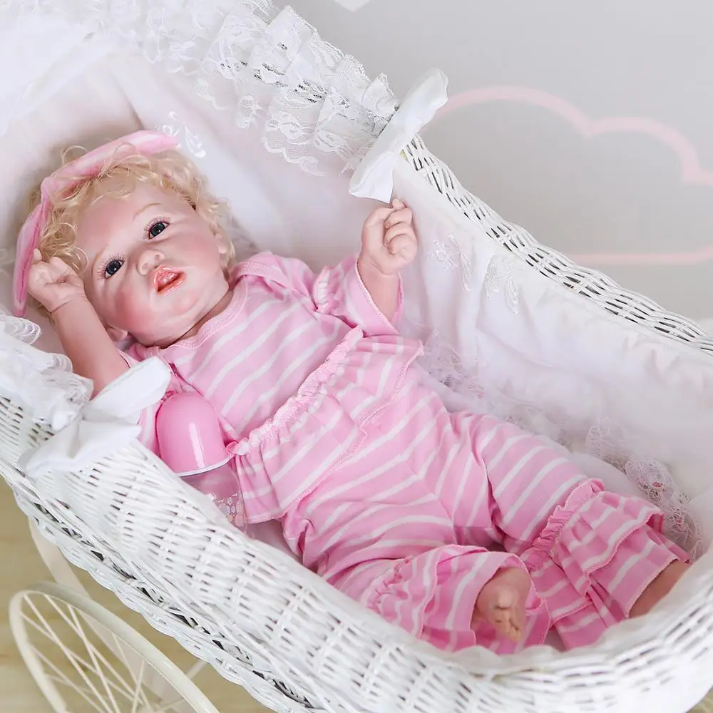 Силиконовая Детская кукла Reborn детские куклы 56 см силиконовая игрушка для всего