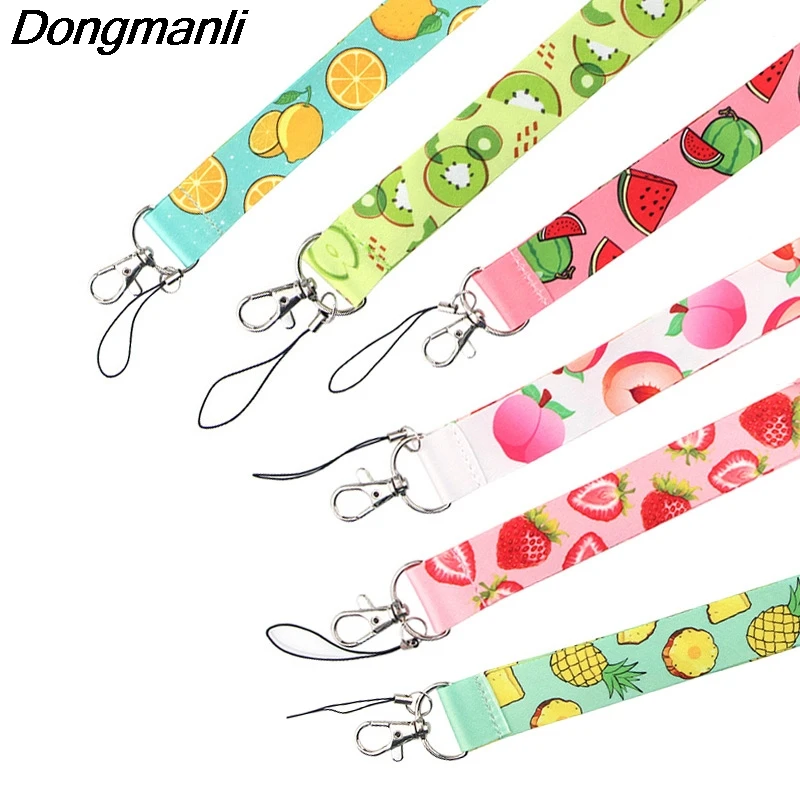 P4244 Dongmanli милый шнурок с фруктами и киви для ID шнурки ключей аксессуары