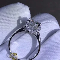 14K White Gold Moissanite Ring Luxury style Wedding Anniversary Ring excellent cut Lab Diamond moissanite jewelry