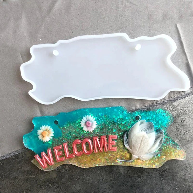 

1 Pcs Practical New Silicone Epoxy Resin Mold Door House Number Mould DIY Craft Resin Mold Crafts Home Decoration