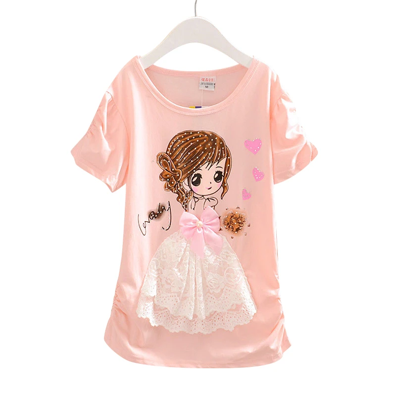 

Girls Short Sleeve 2020 New Style Summer Tops Baby Boy Princess T-Shirt