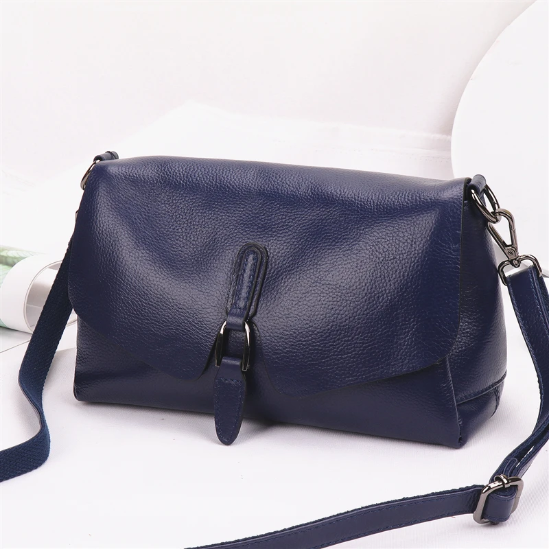 pure leather handbag 2019 new leather shoulder messenger bag female fashion wild texture first layer leather portable bag free global shipping