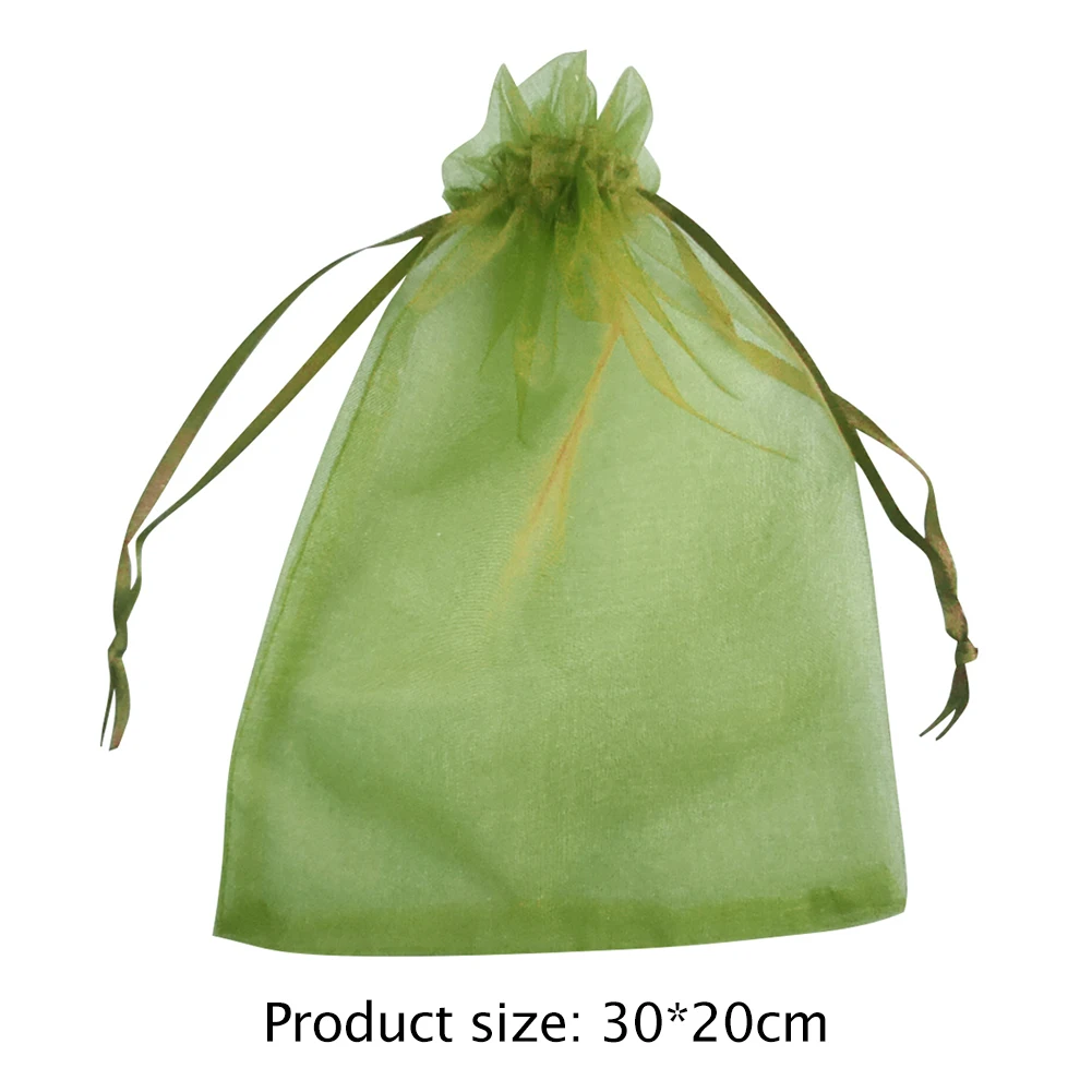 

100pcs Garden Vegetable Fruit Grow Bag Plants Protection Bag Anti Bird Drawstring Netting Candy Makeup Mesh Pouch Pest Control