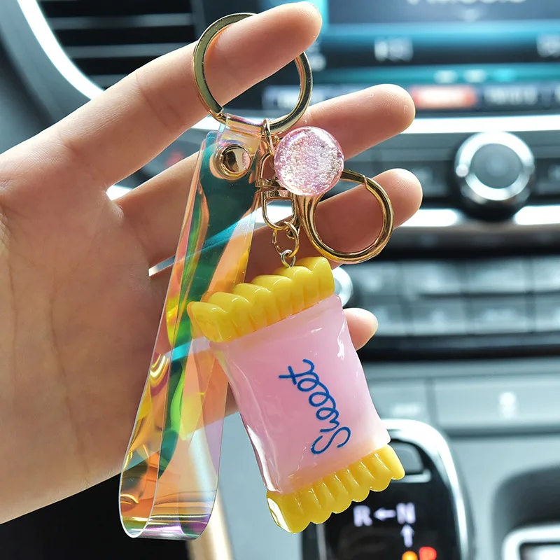 Брелок для ключей с милой имитацией Чипса из закусок и картофеля красочная