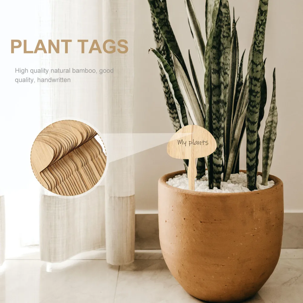 

30pcs Writable Garden Plants Labels Plants Marking Bamboo Sticks Bamboo Tags