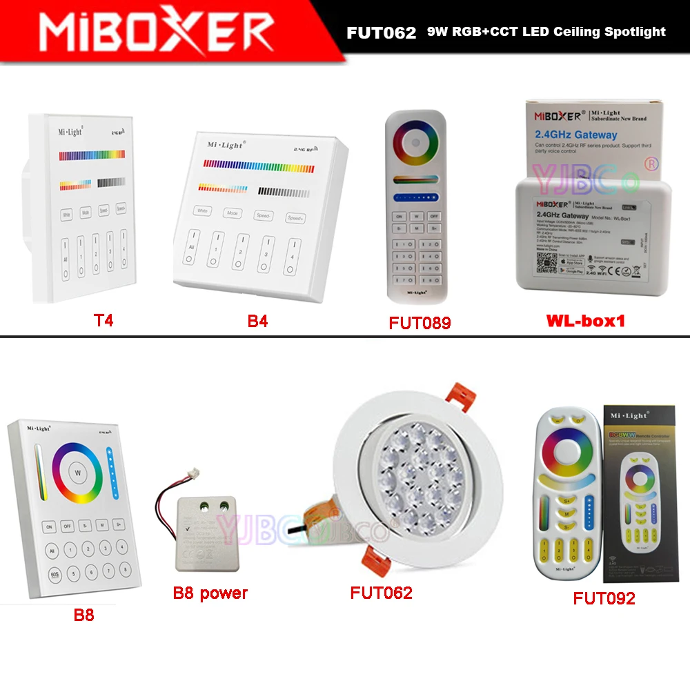 MiBOXER FUT062 9 Вт RGB + CCT потолочный круглый прожектор светильник FUT089/FUT092/B8/B4/T4 пульт