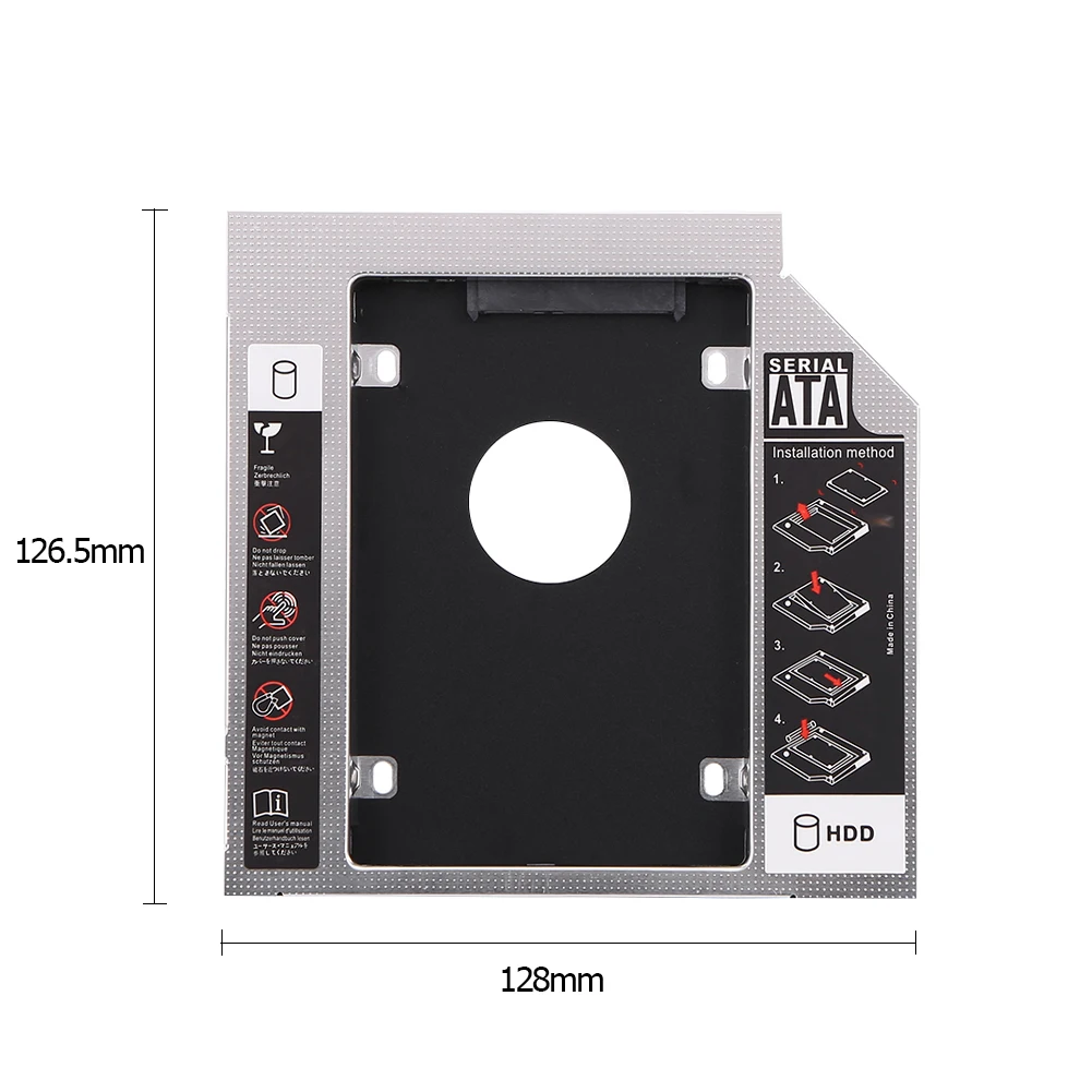Маленький держатель жесткого диска SSD отсек для ноутбука CD / DVD ROM Оптический