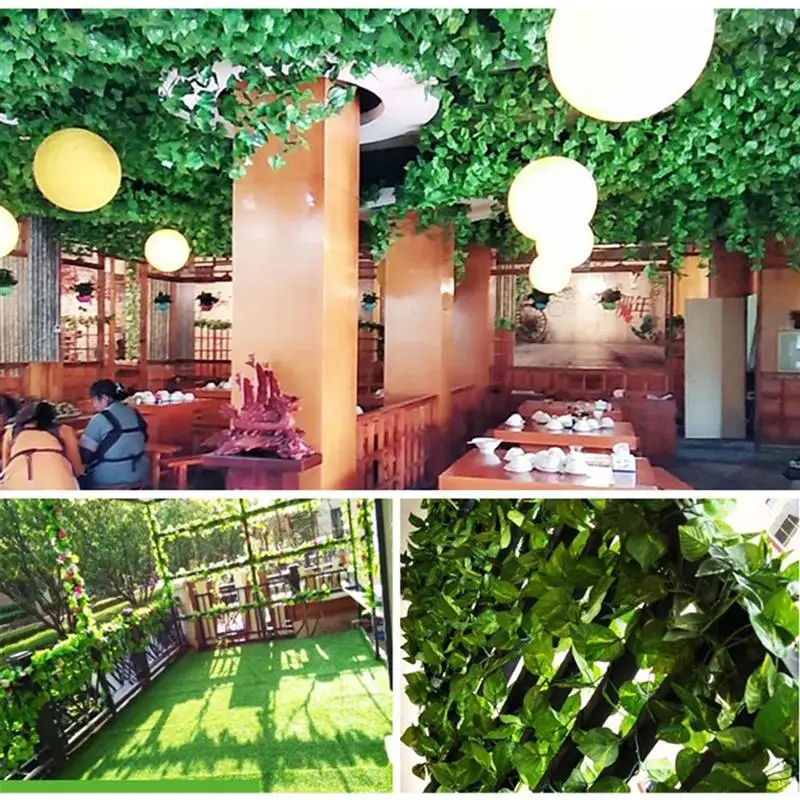 

Artificial Vine Plants Silk Grape Leaf Garland Imitation Rattan Flower Home Wedding Decoration