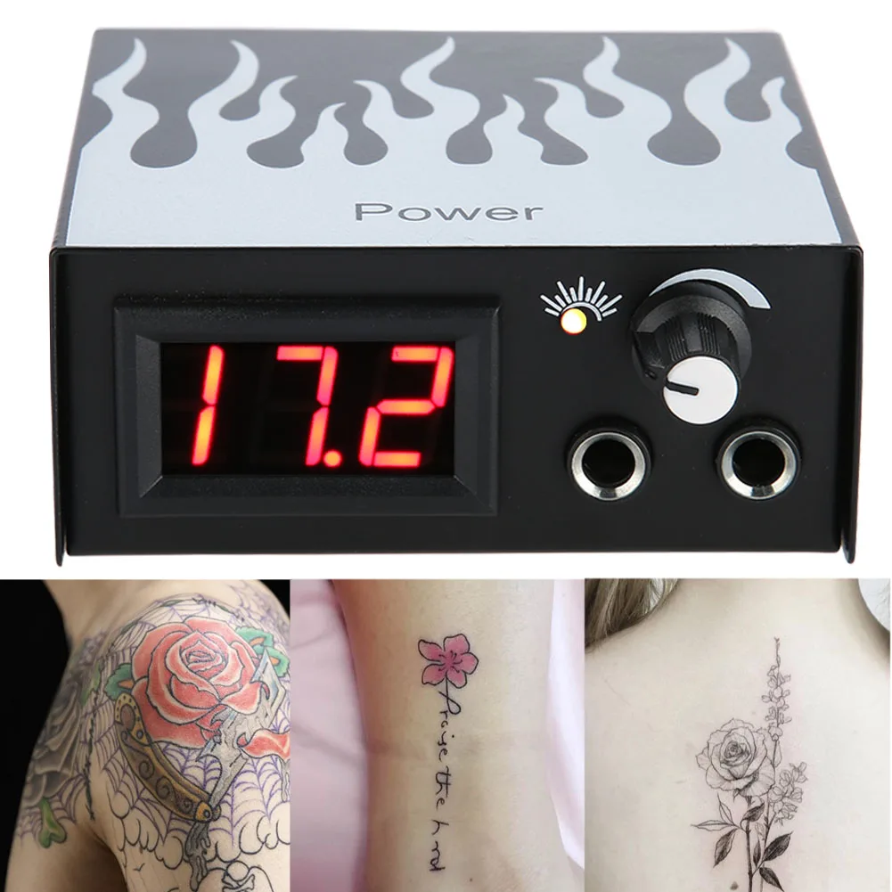 

LCD Digital Tattoo Machine Power Supply Professional Permanent Makeup Tattoo Power Tool for Coil & Rotary Tattoo Gun Machines