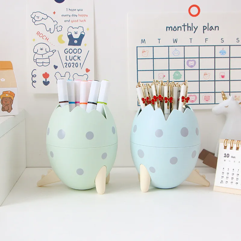 Cute Dinosaur Twisted Egg Toothbrush Toothpaste Holder & Organize Storage Box Pen | Дом и сад