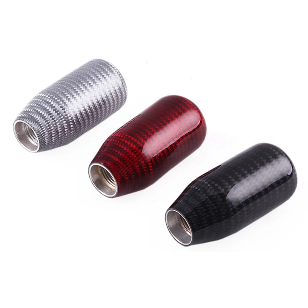 

Car Gear Head Carbon Fiber Shift Knob Manual Transmission Gear Shifter Head Knob Stick for Universal Cars Accessories