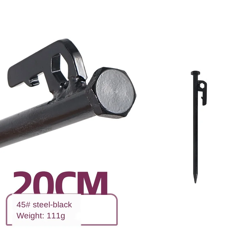 

High Quality Steel Nail Tent Pegs 20-40cm Outdoor Heavy Duty Steel Awning Canopy Tarp Tent Stakes Pegs Nail for Camping