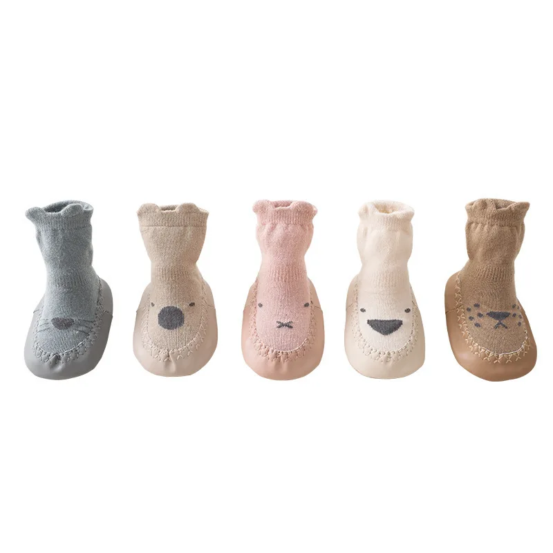 21 oto&ntilde;o calcetines de beb&eacute; de invierno NI&Ntilde;OS Calcetines de algod&oacute;n peinado beb&eacute; antideslizante calcetines reci&eacute;n nacidos calcetines de algod&oacute;n con dibujos-4