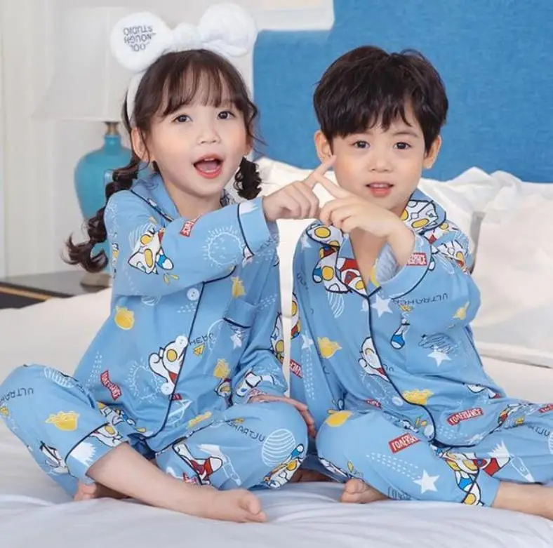 Новинка детский пижамный комплект комплекты одежды для девочек весенне-Осенняя