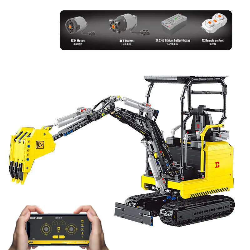 

Yeshin 22006 APP RC Control Excavator Building Block Brick Assembly Engineering Motorized High-Tech Car Toys Kids Christmas Gift