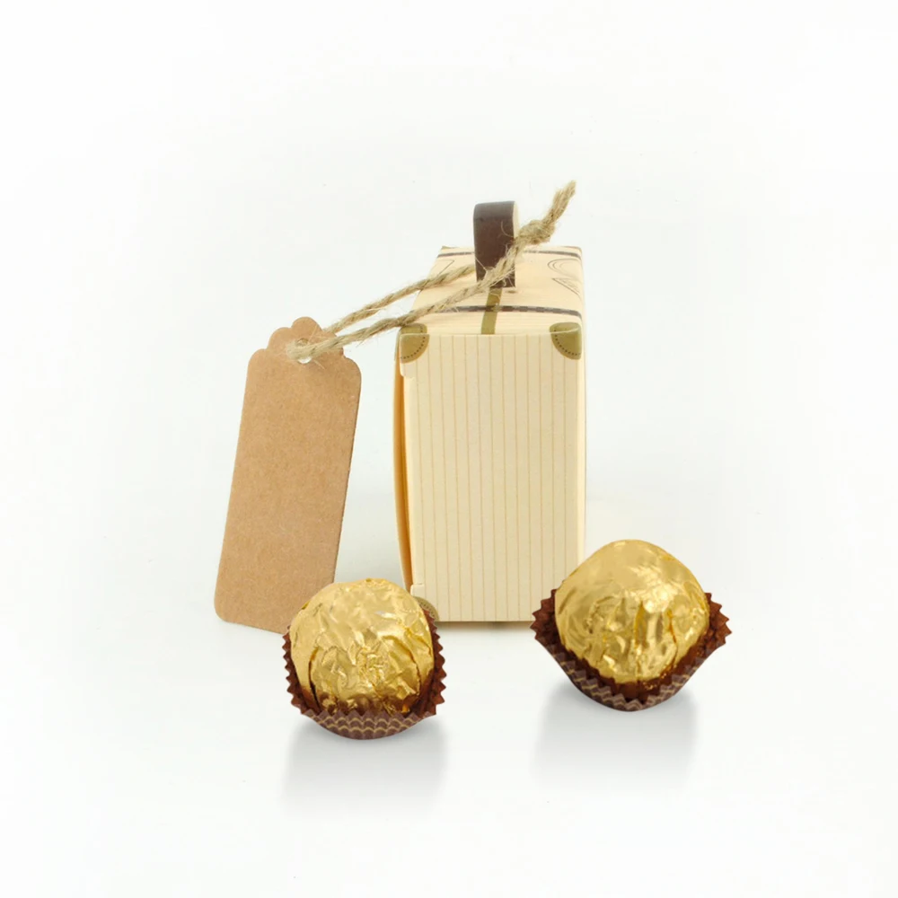 50 шт. подарочные коробки крафт-бумага конфетная коробка Свадебные сувениры