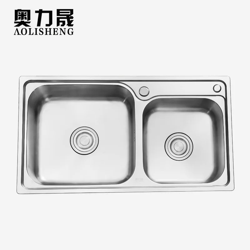 Кухонная раковина с двойным слотом ручная бесшовная сварочная из нержавеющей
