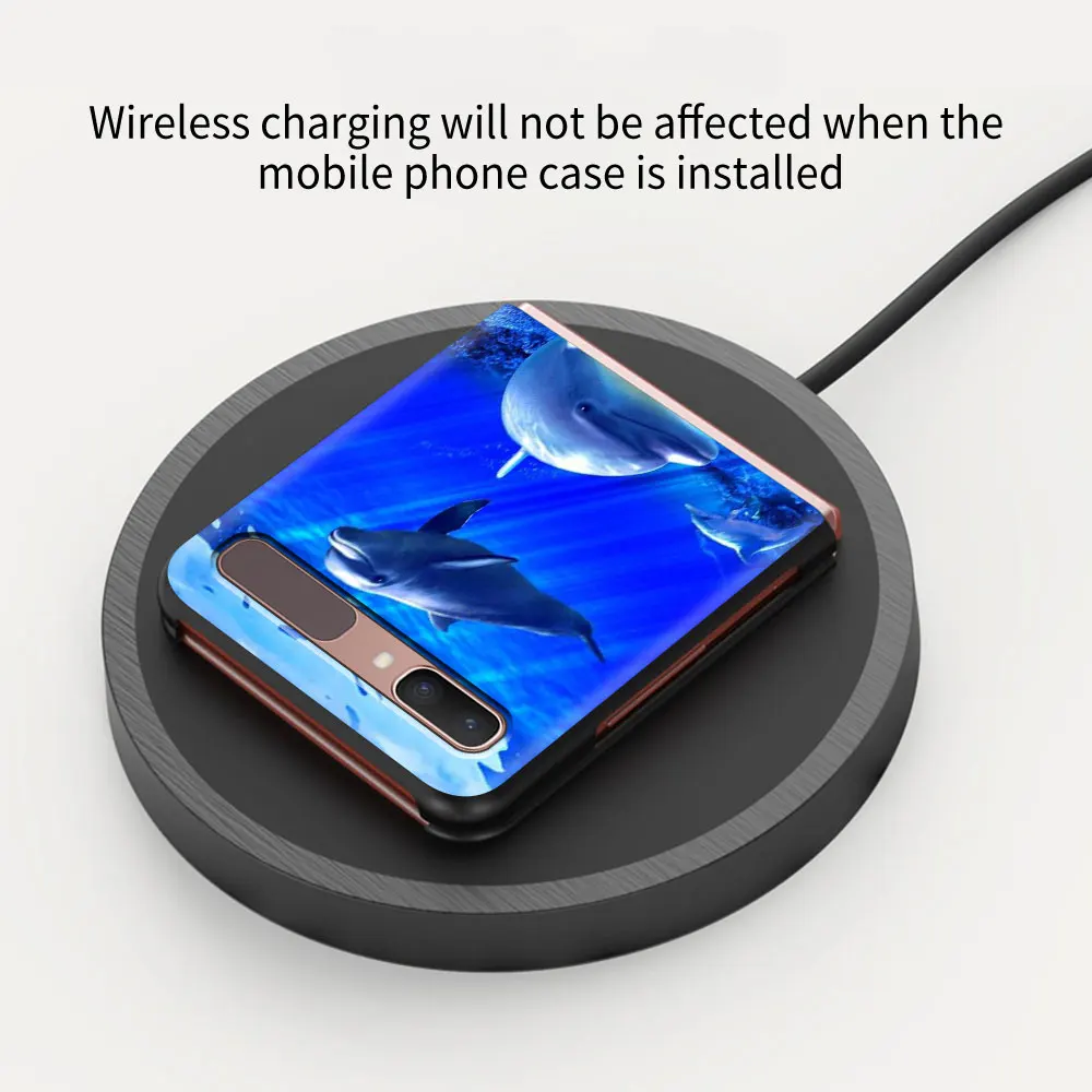 

Ocean Whale Shark Cover For Samsung Galaxy Z Flip 5G Black Foldable Hard PC Phone Case ZFlip 6.7" Fold Shell Coque Capa