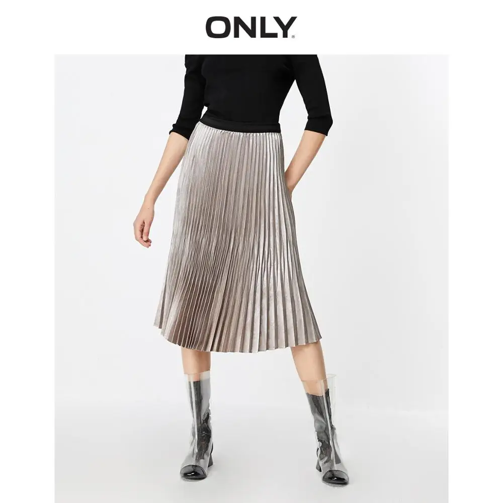

ONLY Women's Pleuche Pleated Skirt | 119316513