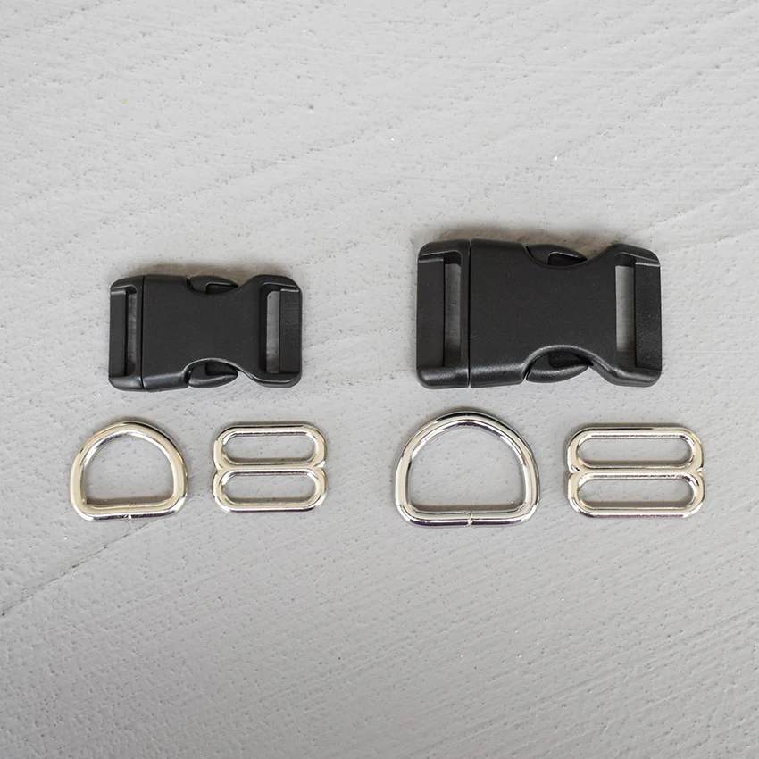 

20 Sets 20/25mm Plastic Buckle Quick Side Release Curved Metal Buckle for Bag DIY Paracord Buckles For Bracelet