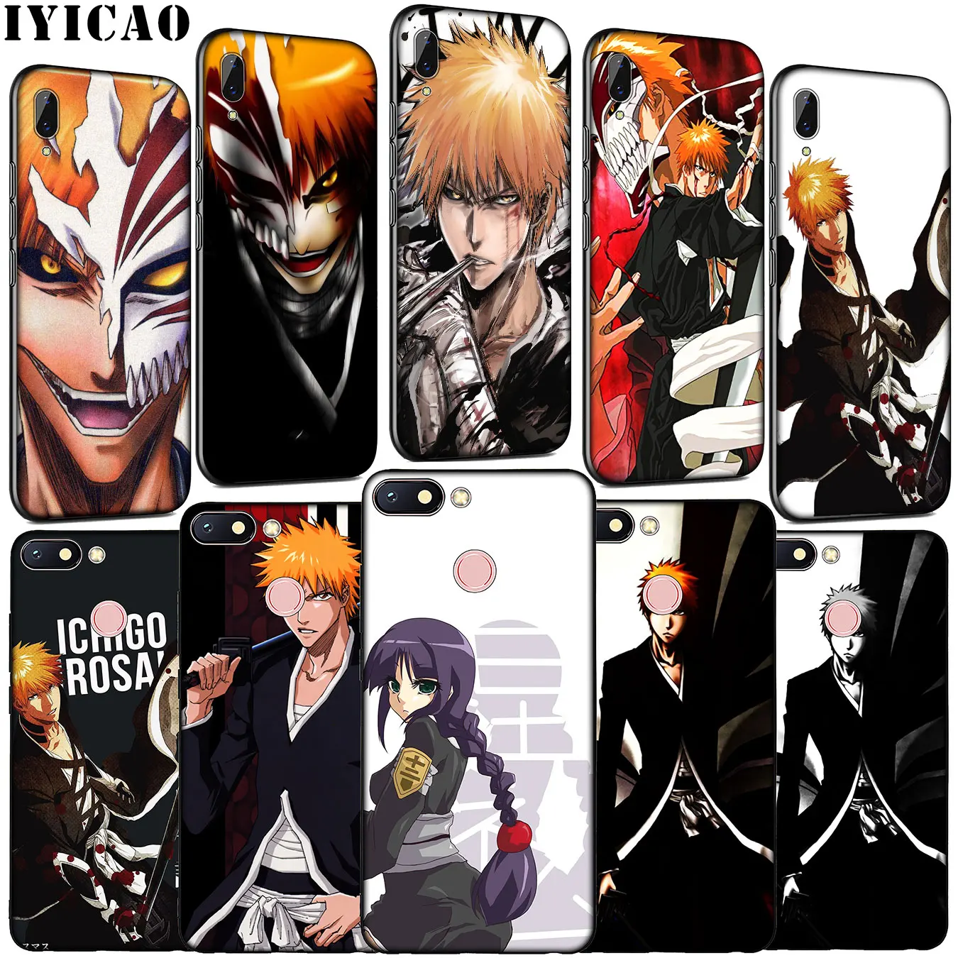 Anime BLEACH Kurosaki Ichigo Soft Silicone Phone Case for Xiaomi Redmi Note 8 8T 8A 7 7A 6 6A 5 5A K30 K20 Pro GO S2 Cover |