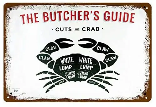 

Butchery Vintage Style Metal Sign Iron Painting for Indoor & Outdoor Home Bar Coffee Kitchen Wall Decor 8 X 12 Inch