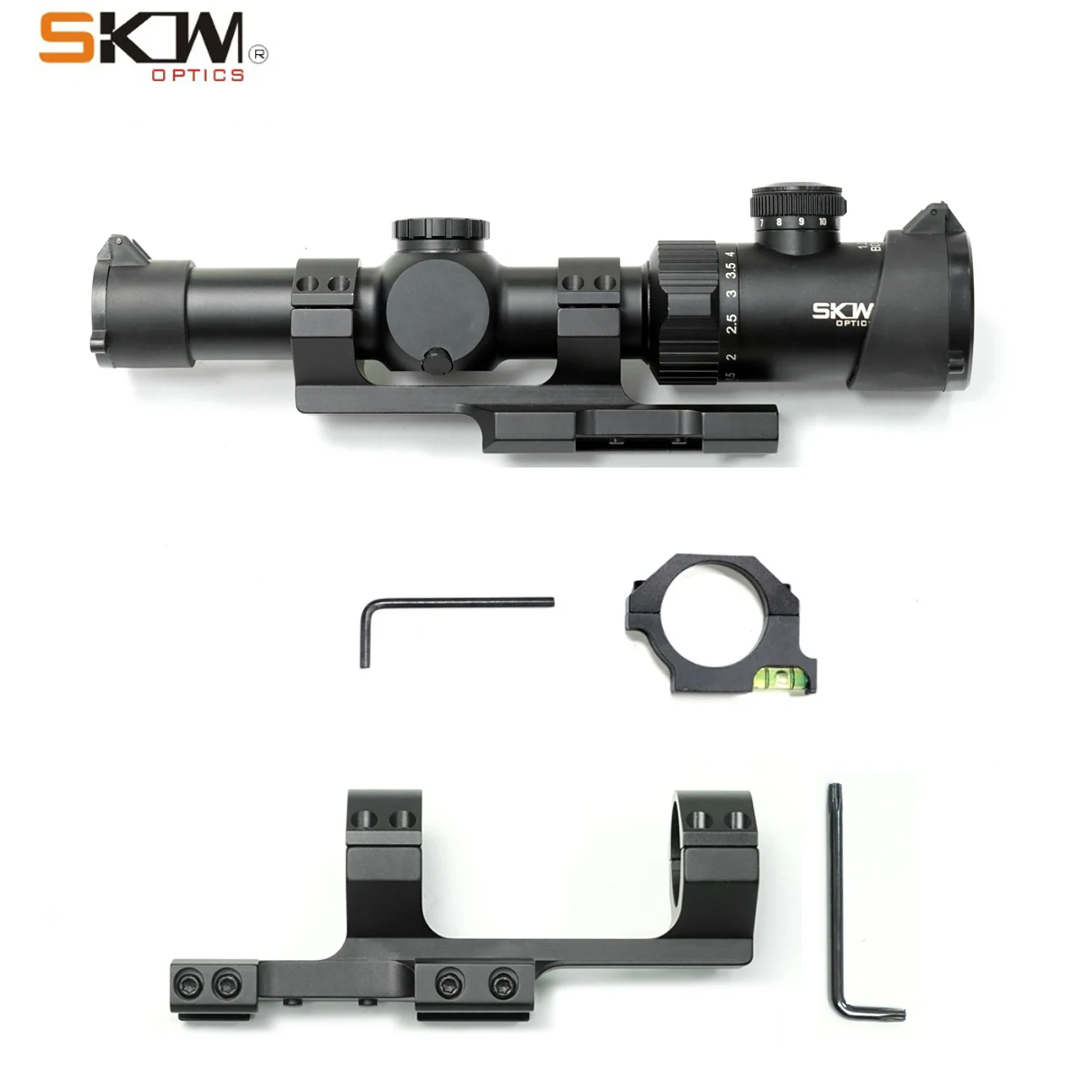 SKWoptics 1,25-5x26A тактические оптические прицелы для охоты на АК АР, M4 прицел BDC Сетка Новинка 30 мм цельное крепление