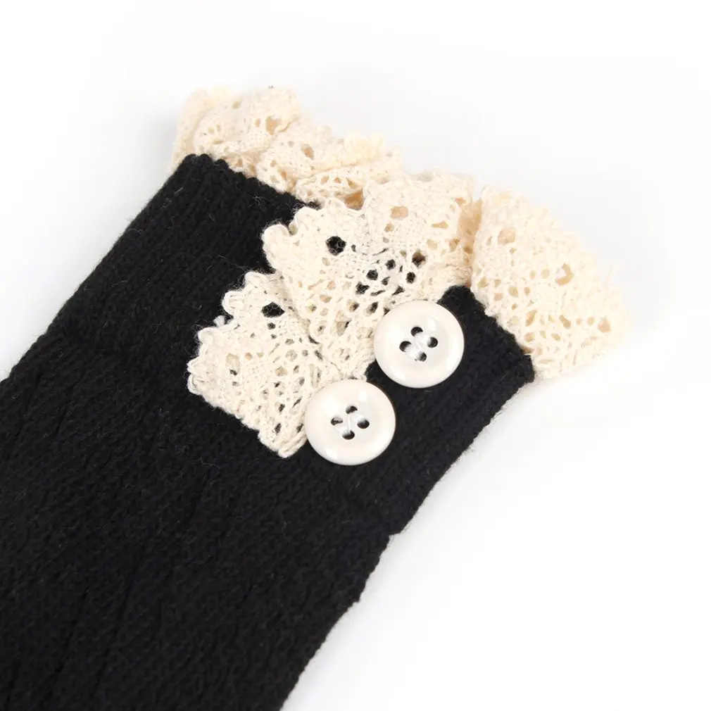 Европейская и американская мода удобные детские вязаные кружевные сапоги для